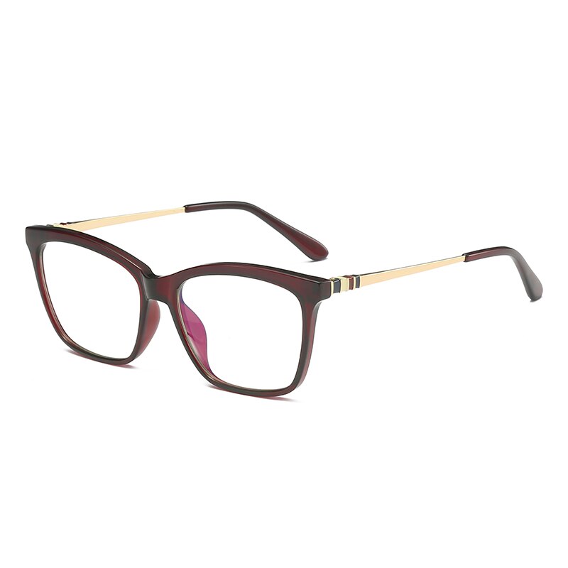 Hotochki Women's Full Rim Round TR-90 Resin Alloy Frame Eyeglasses 2060 Full Rim Hotochki Red