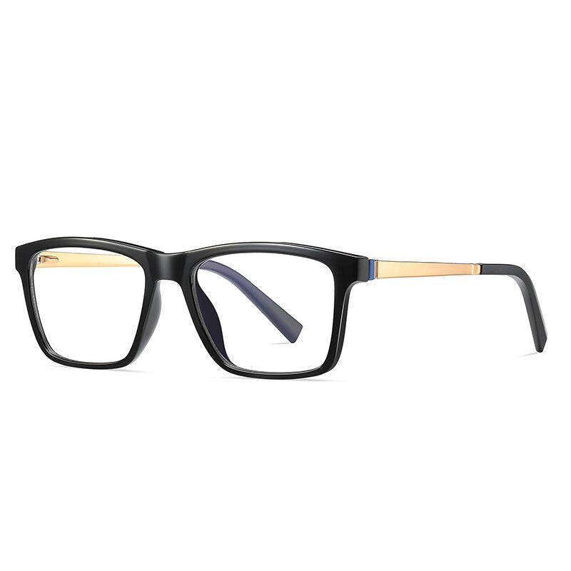 Oveliness Unisex Full Rim Square Tr 90 Titanium Eyeglasses 2078 Full Rim Oveliness c1 black