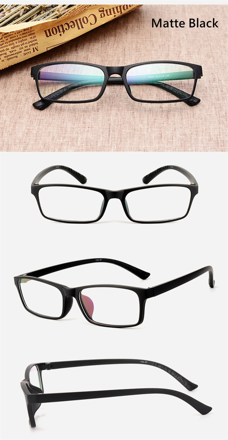 Yimaruili Unisex Full Rim TR 90 Resin Frame Customizable Lens Eyeglasses 6063 Full Rim Yimaruili Eyeglasses