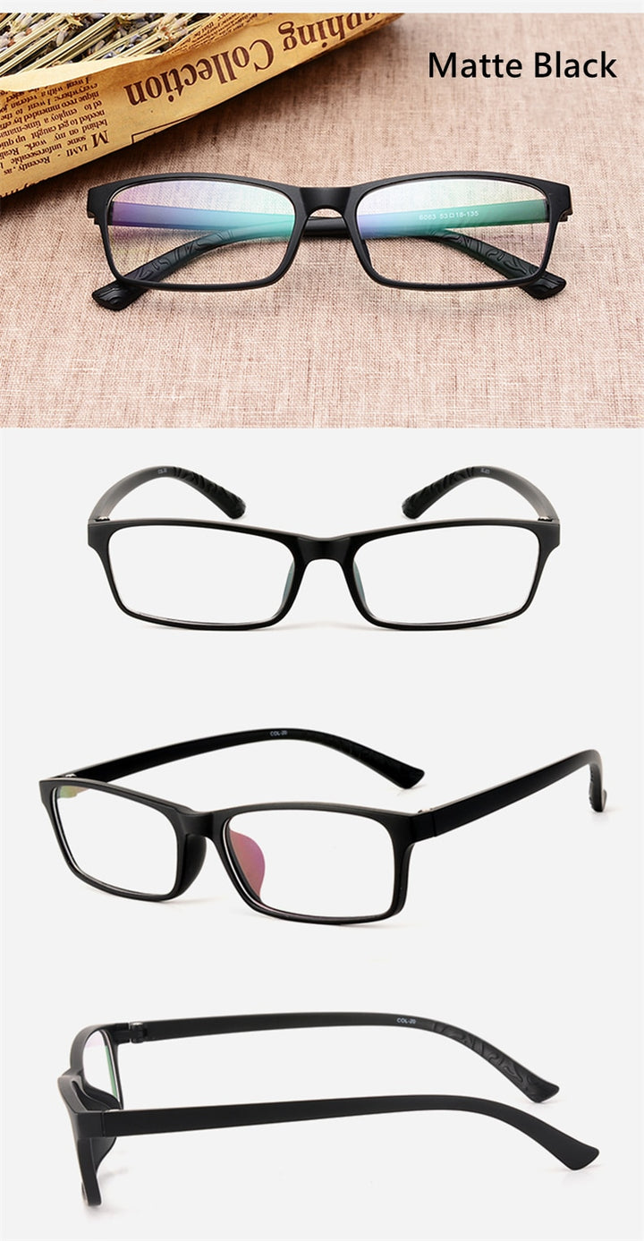 Yimaruili Unisex Full Rim TR 90 Resin Frame Customizable Lens Eyeglasses 6063 Full Rim Yimaruili Eyeglasses