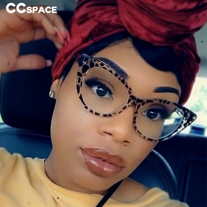 CCspace Unisex Full Rim Cat Eye Tr 90 Titanium Frame Eyeglasses 49197 Full Rim CCspace