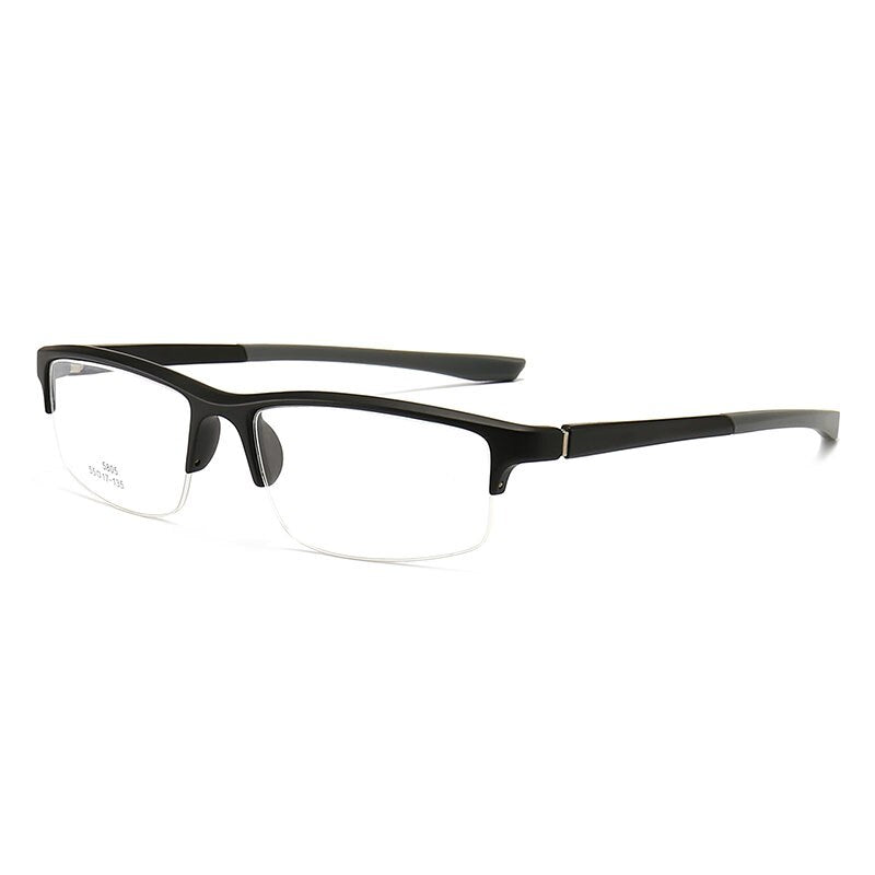 Hotochki Unisex Semi Rim PC Plastic Resin Frame Eyeglasses 5805 Semi Rim Hotochki gray