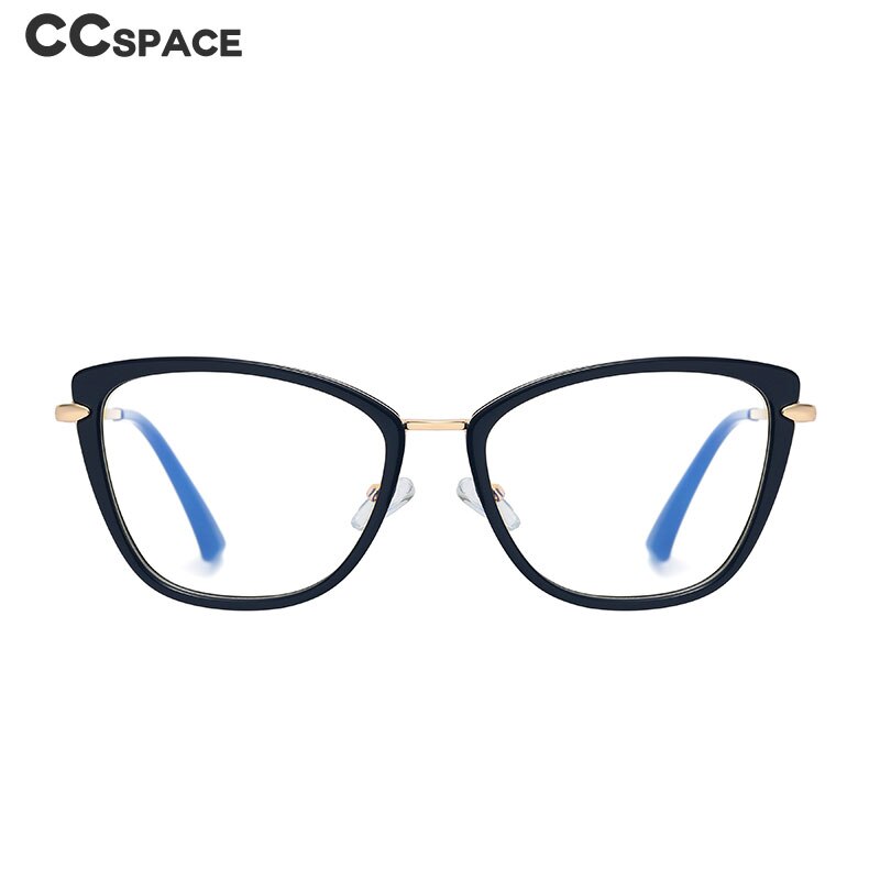 CCSpace Unisex Full Rim Cat Eye Tr 90 Titanium Frame Eyeglasses 48321 Full Rim CCspace