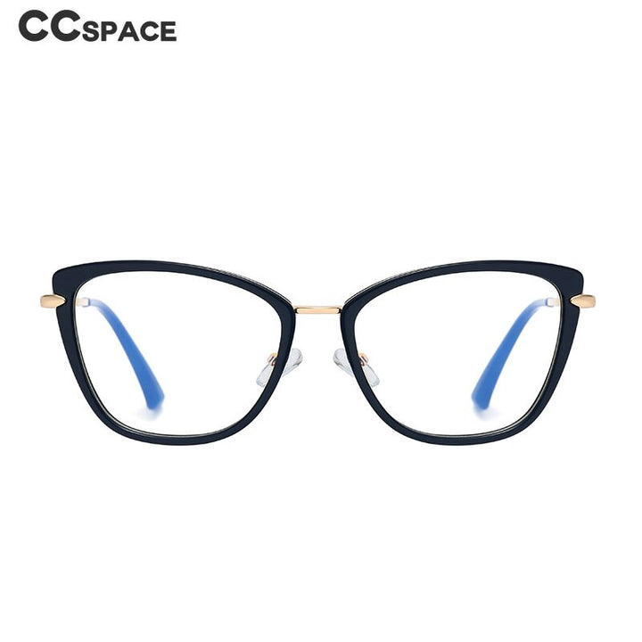 CCSpace Unisex Full Rim Cat Eye Tr 90 Titanium Frame Eyeglasses 48321 Full Rim CCspace