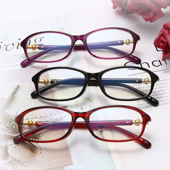 Sunsliver Women's Full Rim Oval Acetate Reading Glasses 8022 Reading Glasses SunSliver