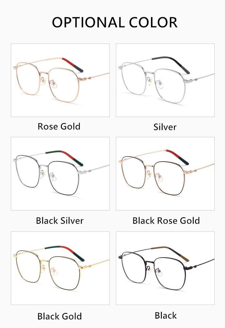 Yimaruili Unisex Full Rim Titanium Frame Eyeglasses 7525 Full Rim Yimaruili Eyeglasses