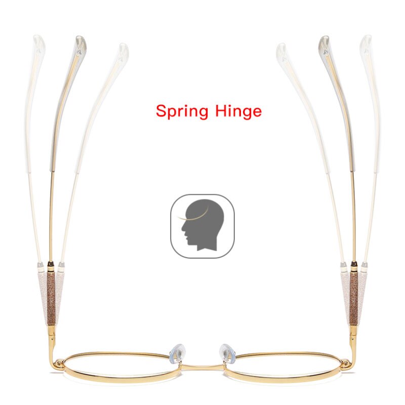 Hotony Women's Full Rim Round Alloy Frame Eyeglasses 95818 Full Rim Hotony