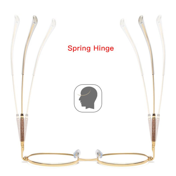 Hotony Women's Full Rim Round Alloy Frame Eyeglasses 95818 Full Rim Hotony
