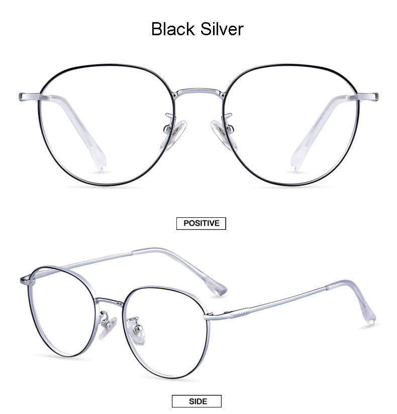Hotony Unisex Full Rim Titanium Alloy Polygonal Frame Eyeglasses 80047 Full Rim Hotony