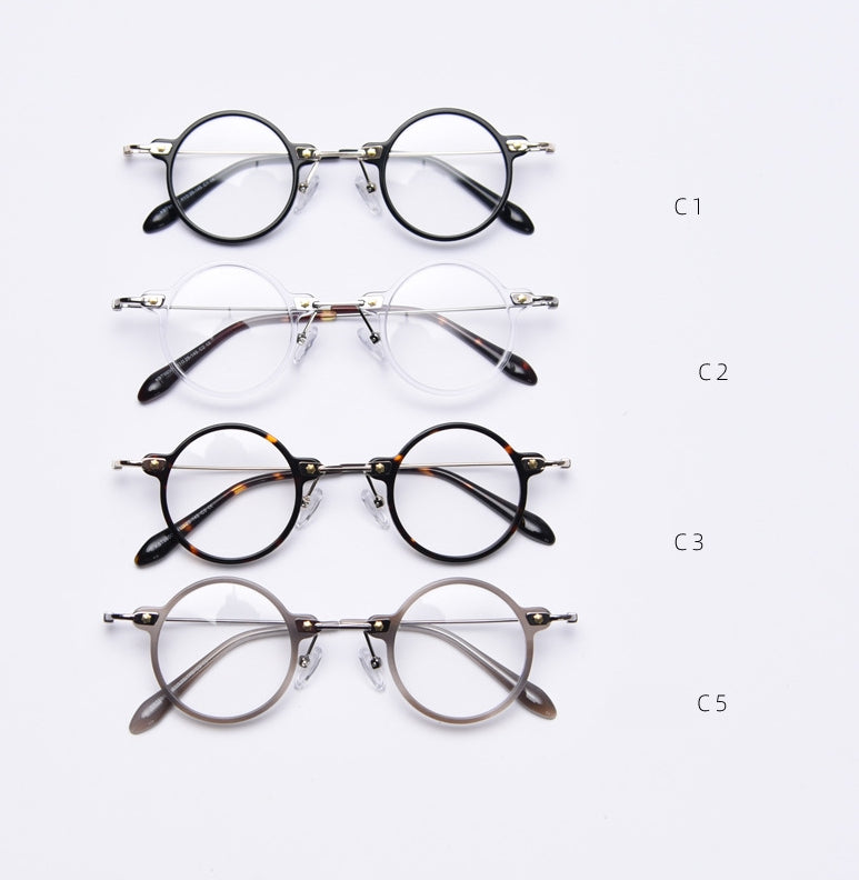 CCspace Unisex Full Rim Roud Acetate Frame Eyeglasses 49811 Full Rim CCspace