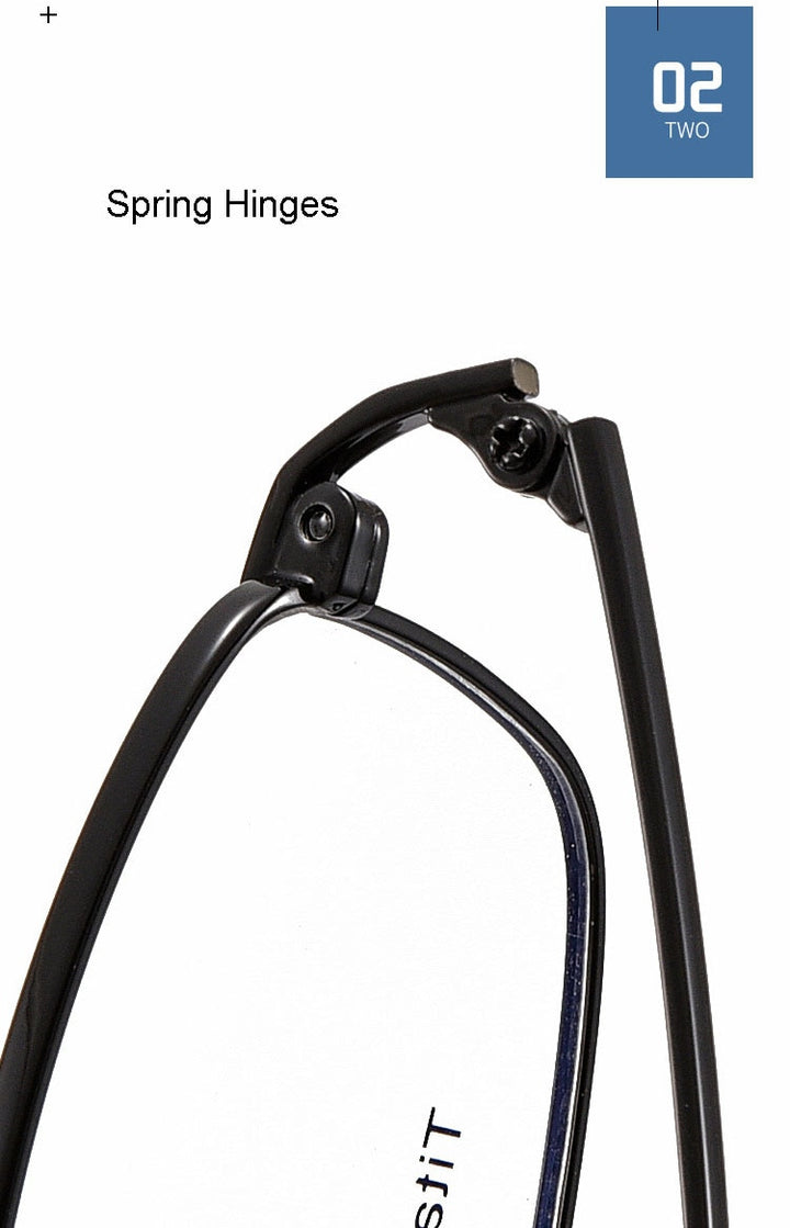 Hotochki Men's Full Rim Titanium Frame Eyeglasses 8508 Full Rim Hotochki