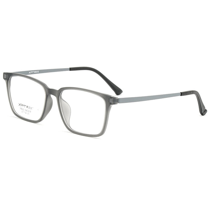 Yimaruili Men's Full Rim Square β Titanium TR 90 Resin Frame Eyeglasses 9822 Full Rim Yimaruili Eyeglasses Gray