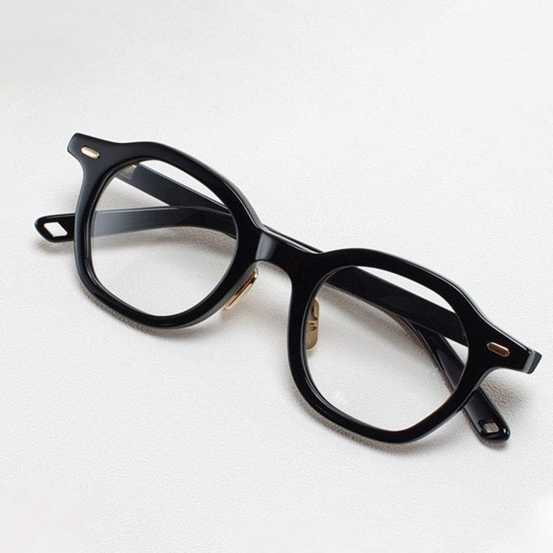 Gatenac Unisex Full Rim Square Acetate Frame Eyeglasses Gxj33 Full Rim Gatenac
