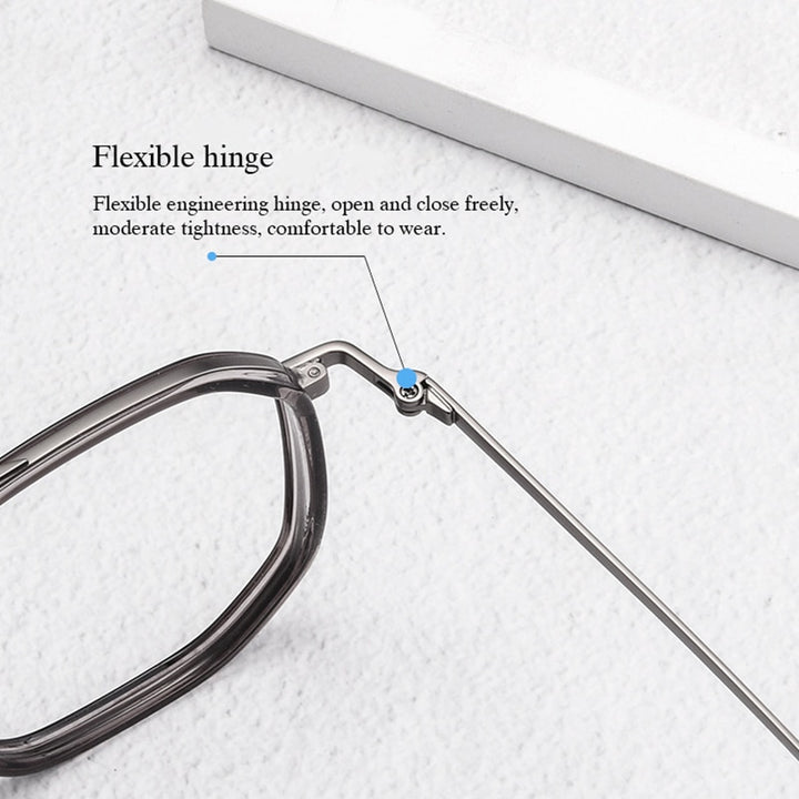 Hotochki Men's Full Rim Titanium Alloy IP Plated Frame Eyeglasses 2216yj Full Rim Hotochki