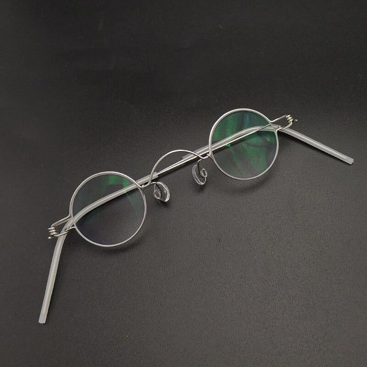 Yujo Unisex Full Rim Small Round Stainless Steel Eyeglasses Y019 Full Rim Yujo