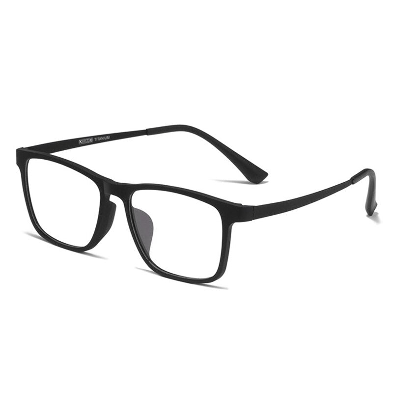 Hotony Unisex Full Rim Square TR 90 Resin Frame Eyeglasses Hr3068 Full Rim Hotony black