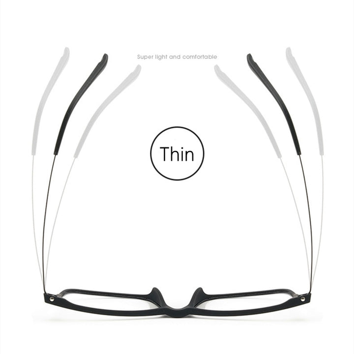 Yimaruili Men's Full Rim Titanium Frame Eyeglasses 9827 Full Rim Yimaruili Eyeglasses