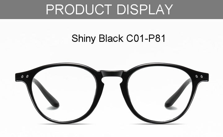 Hotochki Unisex Full Rim Round TR-90 Resin Frame Eyeglasses 2318 Full Rim Hotochki