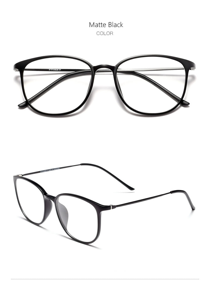 Yimaruili Unisex Full Rim β Titanium Frame Eyeglasses 2212B Full Rim Yimaruili Eyeglasses