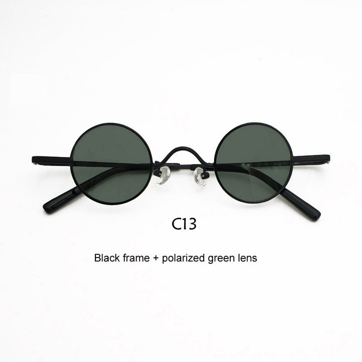 Yujo Unisex Acetate Alloy Small Round Sunglasses Y050 Sunglasses Yujo C13 China