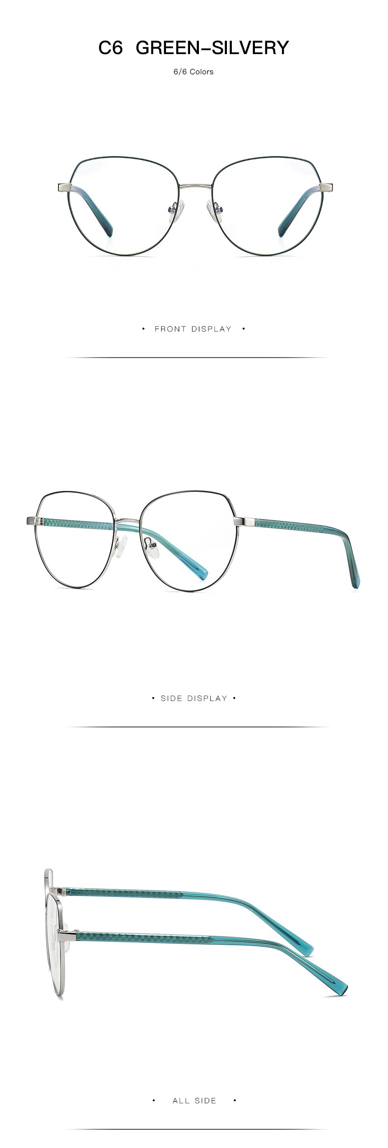 Hotochki Women's Full Rim Oval TR-90 Resin Alloy Frame Eyeglasses 3005 Full Rim Hotochki
