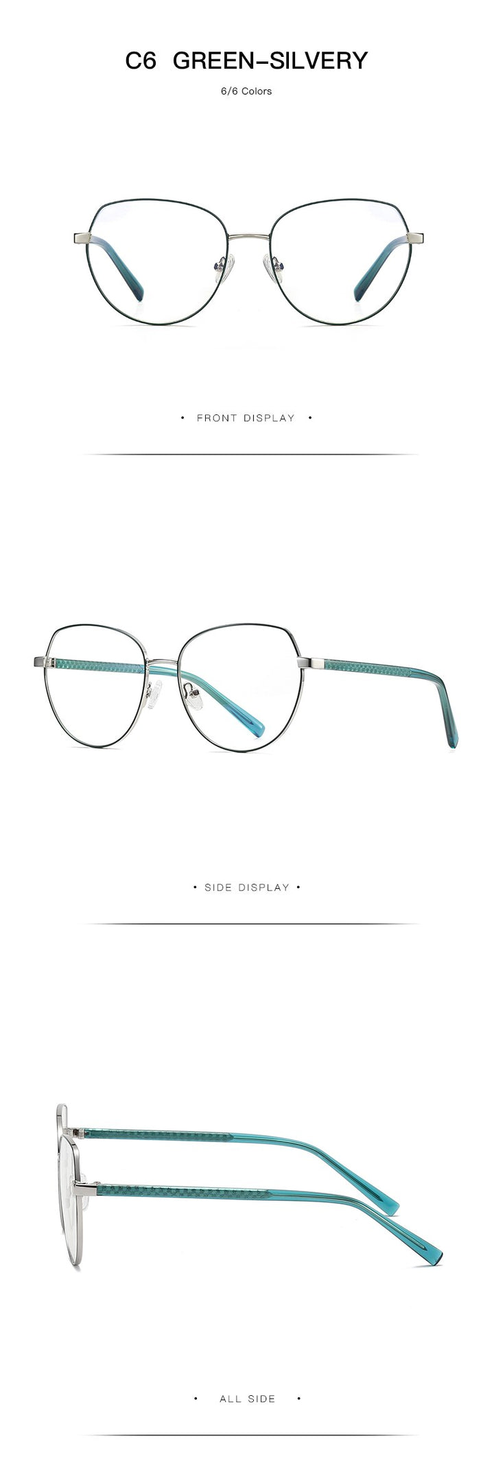 Hotochki Women's Full Rim Oval TR-90 Resin Alloy Frame Eyeglasses 3005 Full Rim Hotochki