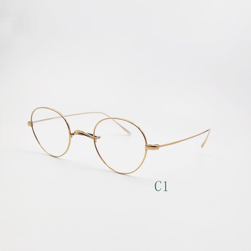 Yujo Unisex Full Rim Oval Round Titanium Eyeglasses Customized Lens Options Full Rim Yujo