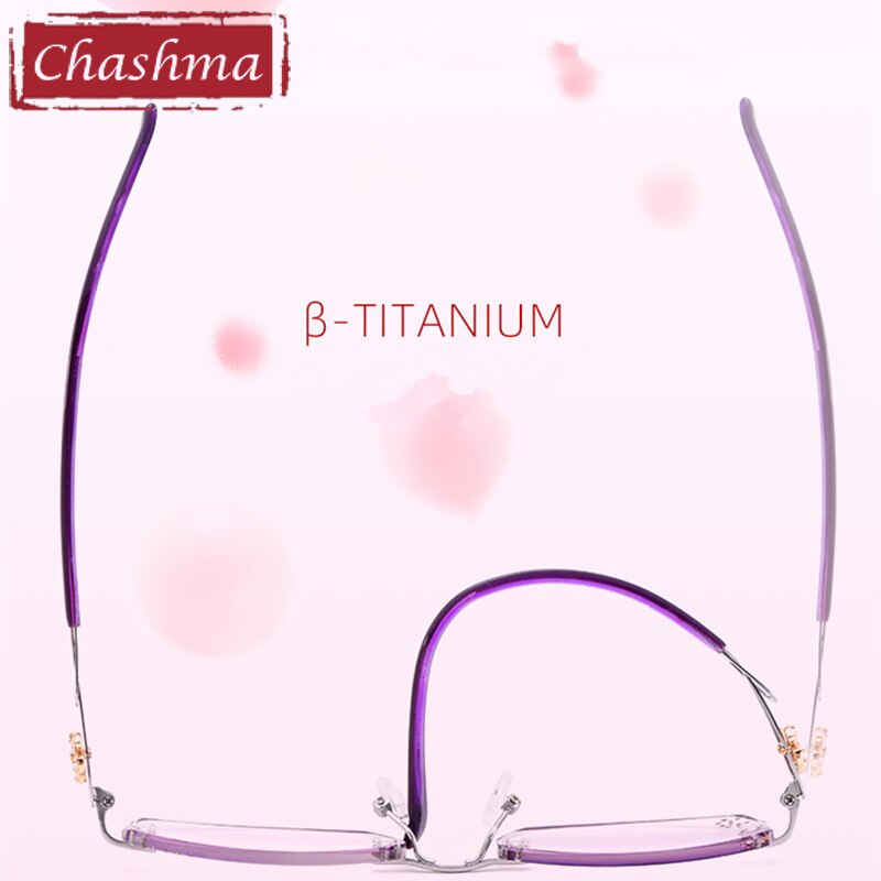 Chashma Women's Rimless Oval Titanium Eyeglasses 2889 Rimless Chashma