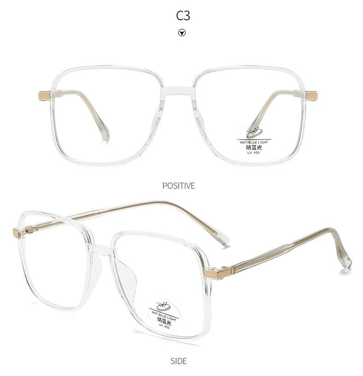 Hotony Unisex Full Rim Square TR 90 Resin Frame Eyeglasses 8877 Full Rim Hotony