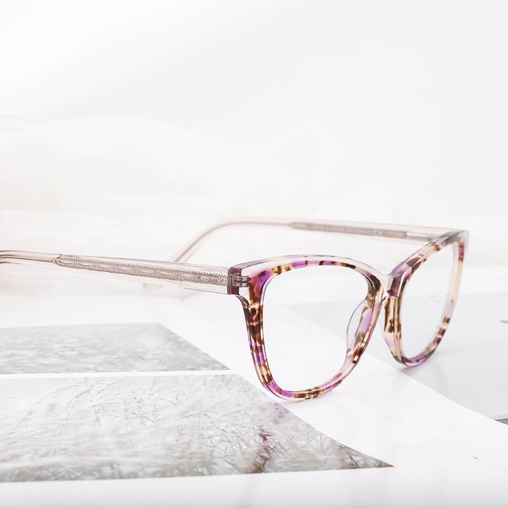 Kansept Women's Full Rim Cat Eye Acetate Frame Eyeglasses Fp1928 Full Rim Kansept