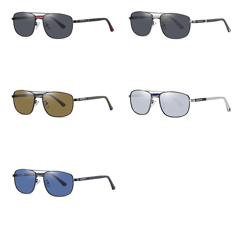 Reven Jate Men's Full Rim Square Alloy Polarized Sunglasses 6313 Sunglasses Reven Jate