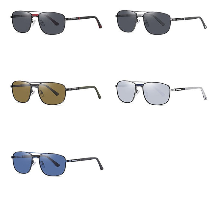 Reven Jate Men's Full Rim Square Alloy Polarized Sunglasses 6313 Sunglasses Reven Jate