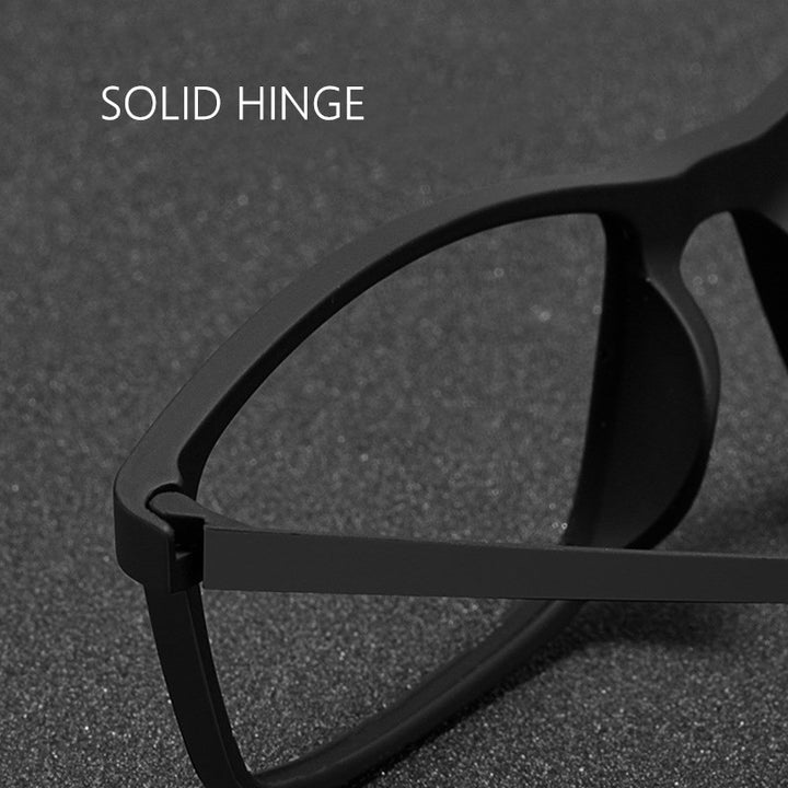 Yimaruili Unisex Full Rim Square Tr 90 Titanium Eyeglasses HR3048 Full Rim Yimaruili Eyeglasses