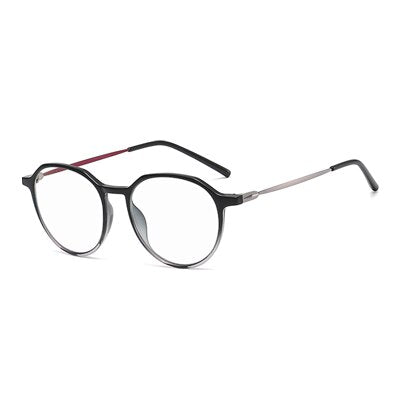 Ralferty Unisex Full Rim Irregular Square Alloy Tr 90 Acetate Eyeglasses D903 Full Rim Ralferty C394 Black Gray China