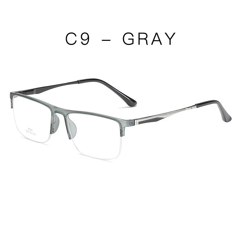 Handoer Unisex Semi Rim Square Alloy Eyeglasses 8725 Semi Rim Handoer C9