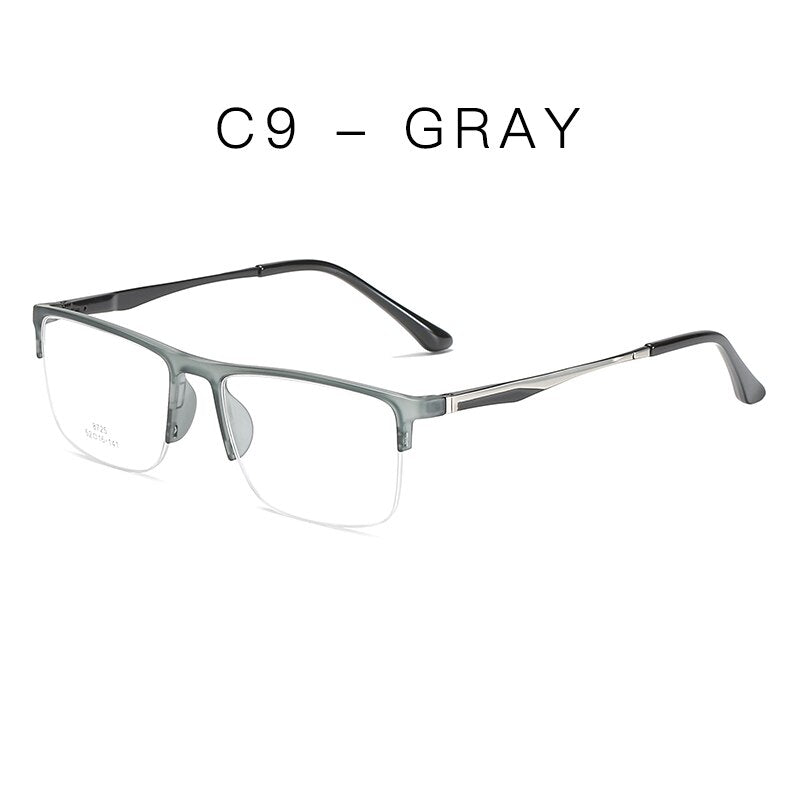 Handoer Unisex Semi Rim Square Alloy Eyeglasses 8725 Semi Rim Handoer C9  