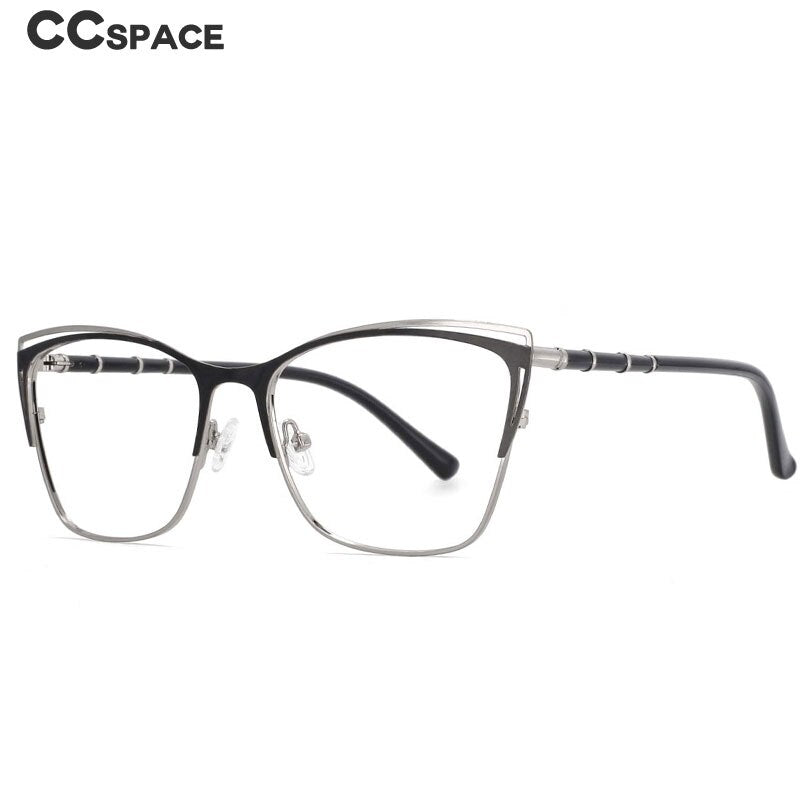 CCspace Unisex Full Rim Square Alloy Frame Eyeglasses 53869 Full Rim CCspace