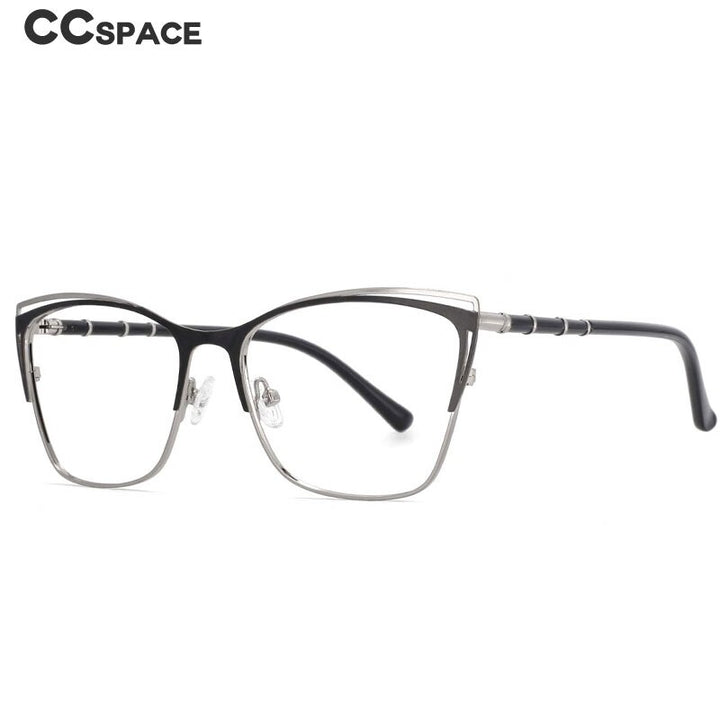 CCspace Unisex Full Rim Square Alloy Frame Eyeglasses 53869 Full Rim CCspace