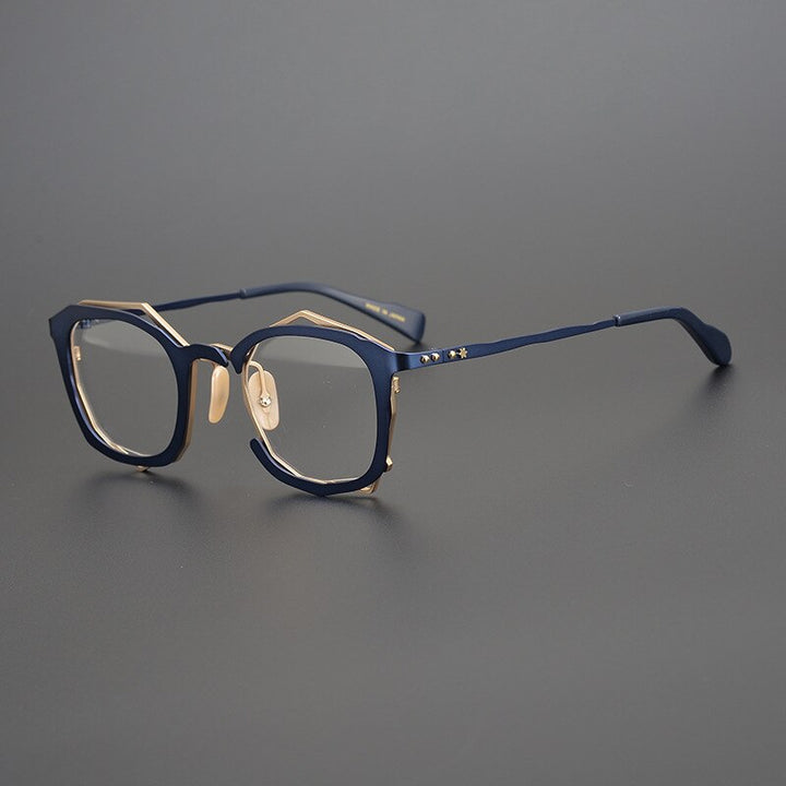 Gatenac Unisex Full Rim Square Titanium Alloy Frame Eyeglasses Gxyj360 Full Rim Gatenac 1