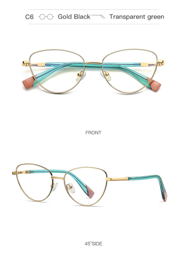 Gmei Women's Full Rim Alloy Cat Eye Frame Eyeglasses 3020 Full Rim Gmei Optical