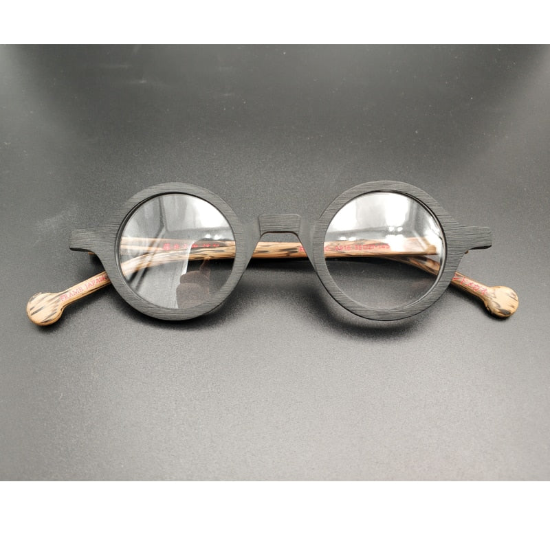 Yujo Unisex Full Rim Small Round Eyeglasses Acetate Y916 Full Rim Yujo