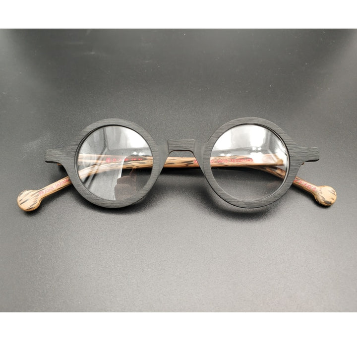 Yujo Unisex Full Rim Small Round Eyeglasses Acetate Y916 Full Rim Yujo