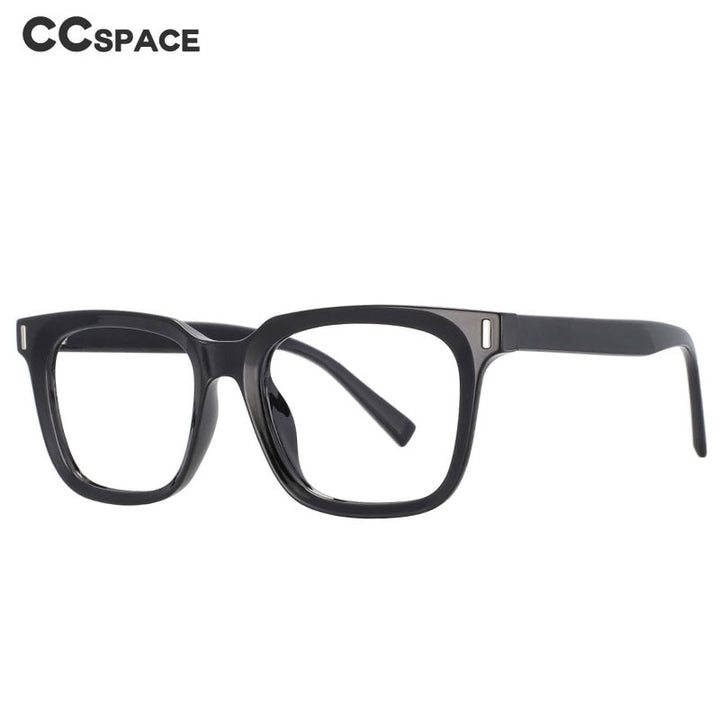 CCspace Unisex Full Rim Square Tr 90 Titanium Frame Eyeglasses 53829 Full Rim CCspace