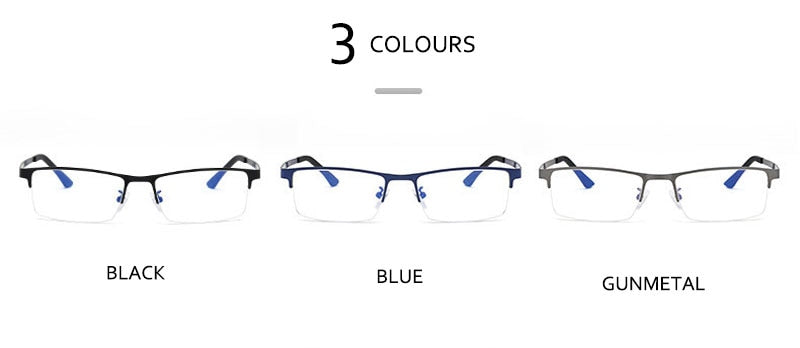 Handoer Unisex Semi Rim Square Alloy Eyeglasses 88121 Semi Rim Handoer