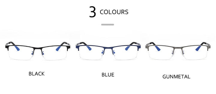 Handoer Unisex Semi Rim Square Alloy Eyeglasses 88121 Semi Rim Handoer