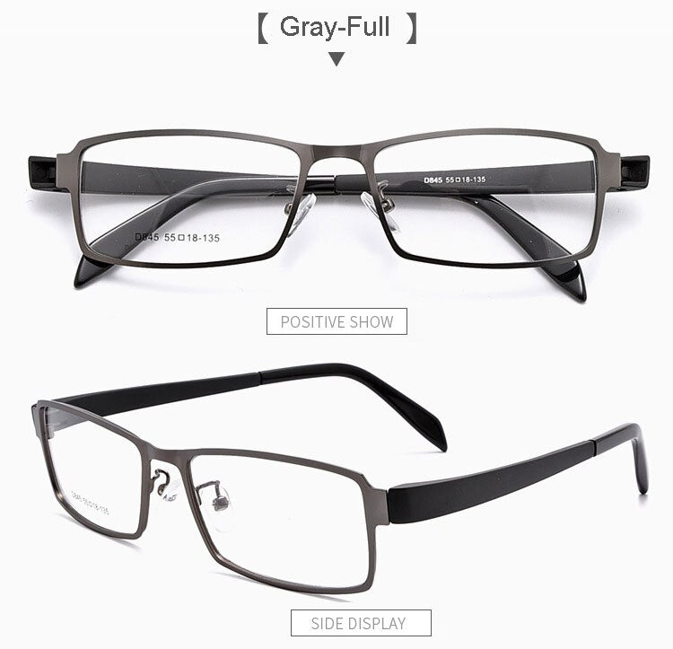 Hotochki Men's Full/Semi Rim Alloy Frame Eyeglasses D849/D845 Semi Rim Hotochki