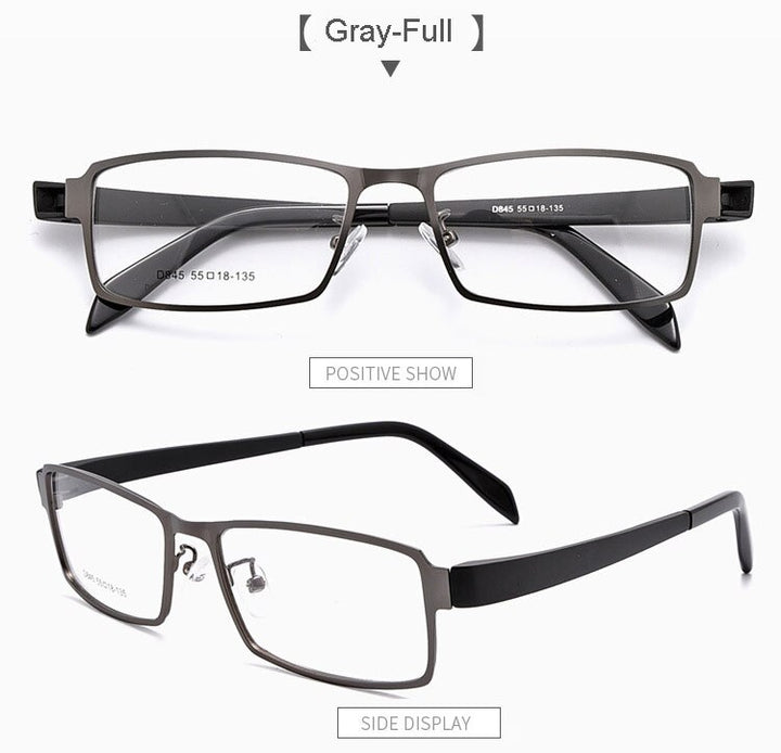 Hotochki Men's Full/Semi Rim Alloy Frame Eyeglasses D849/D845 Semi Rim Hotochki