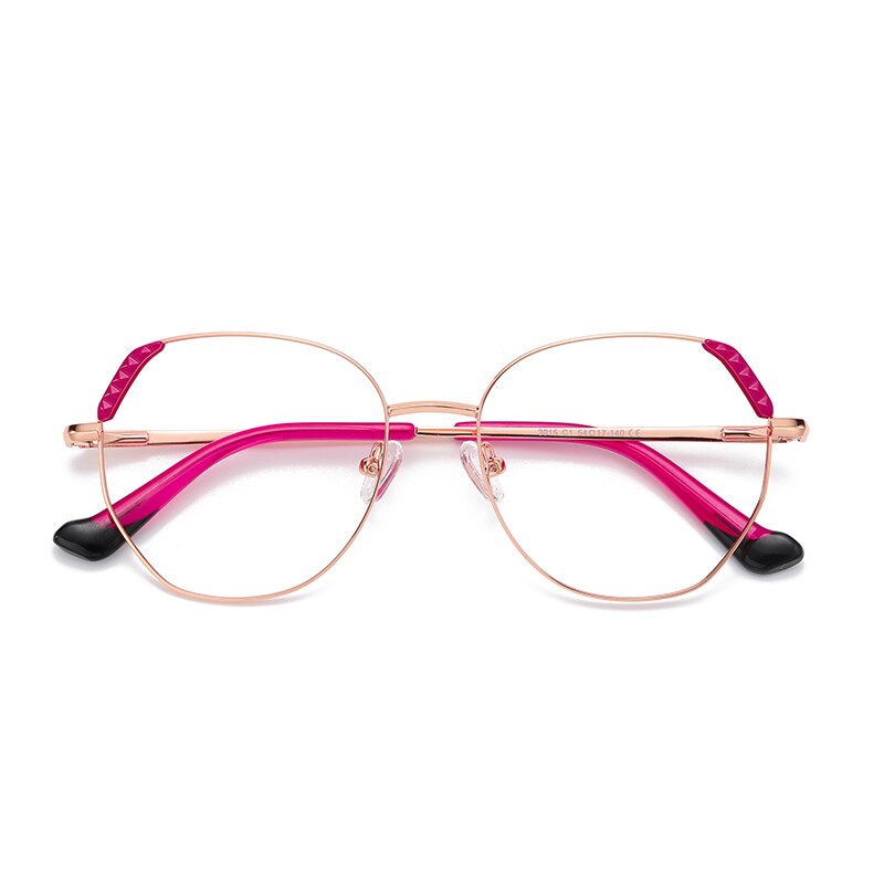 Hotony Women's Full Rim Cat Eye Alloy Frame Eyeglasses 3015 Full Rim Hotony C1