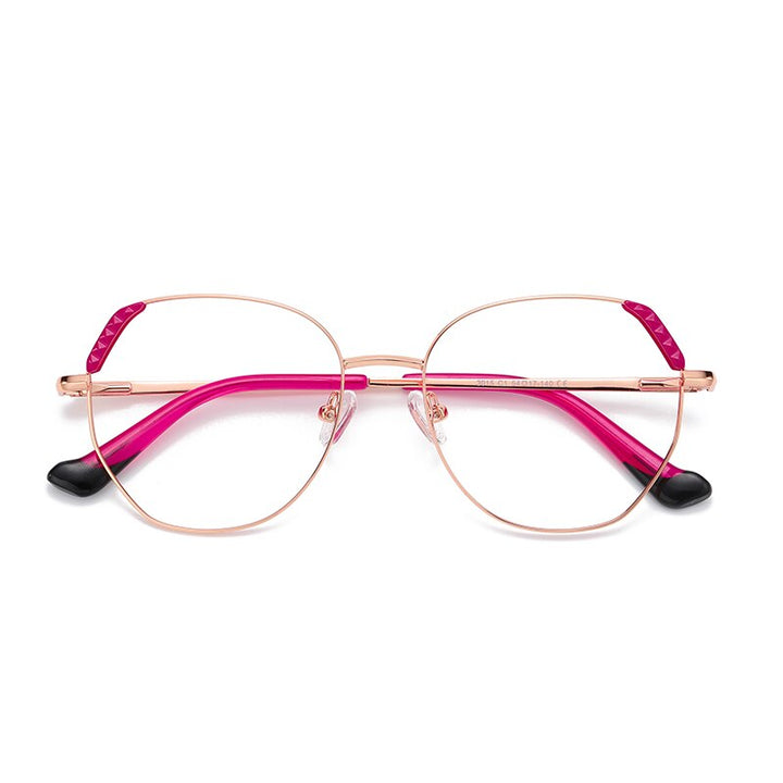 Hotony Women's Full Rim Cat Eye Alloy Frame Eyeglasses 3015 Full Rim Hotony C1
