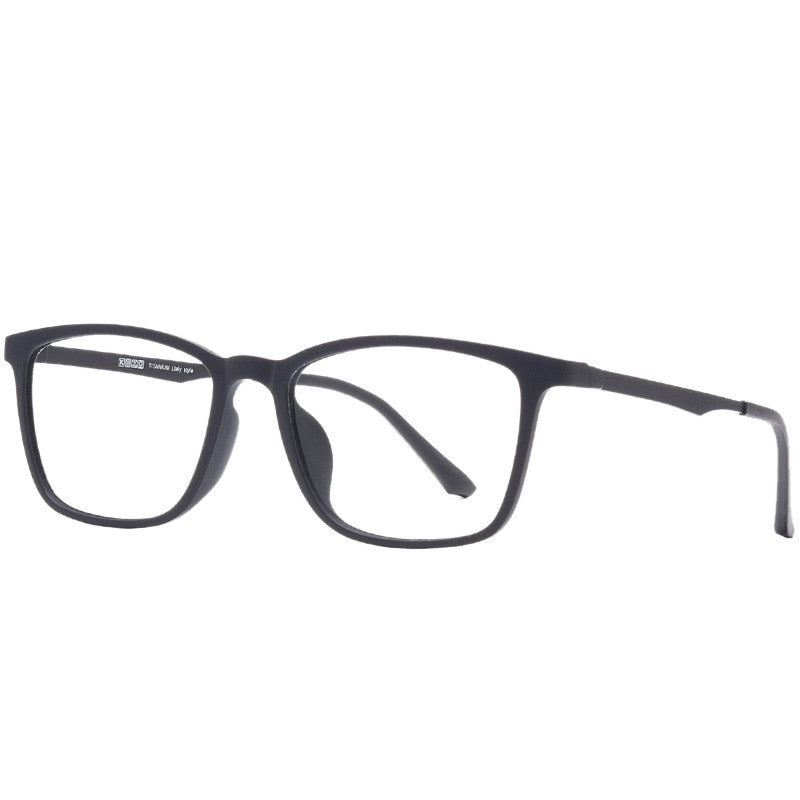 Yimaruili Men's Eyeglasses Square Full Rim Titanium Y8808 Full Rim Yimaruili Eyeglasses